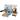 Zu sehen ist die Espressomaschine Elba Mini in hellblau mit Sieträgergriff und Kipphebelknauf aus schwarzem Holz. In der Mitte der Brühgruppe befindet sich ein Brühdruck Manometer, auf der linken Seite die einstellbare PID Temperaturkontolle. Darunter die herausziehbare Abtropftasse. Darüber eine Reling um das Herunterfallen der Tassen zu vermeiden. Daneben ist die On-Demand Kaffeemühle Eureka Mignon Silenzio in chrom abgebildet.