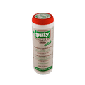 Eine Dose der Kaffeefettlösers Puly Caff Green Power. Oben befindet sich die rote Verschlusskappe, darunter die Aufschrift puly Caff verde, darunter ist ein frisch gereinigter Siebträger neben einer Kaffeetasse zu sehen. Unten befindet sich der Schriftzug enjoy your coffee.
